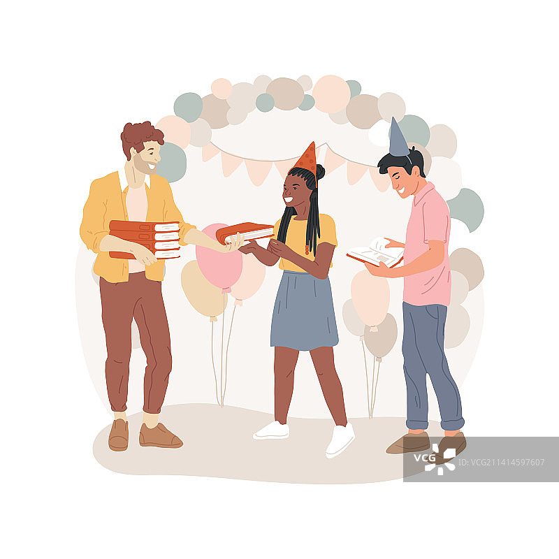 派发日孤立卡通图片素材