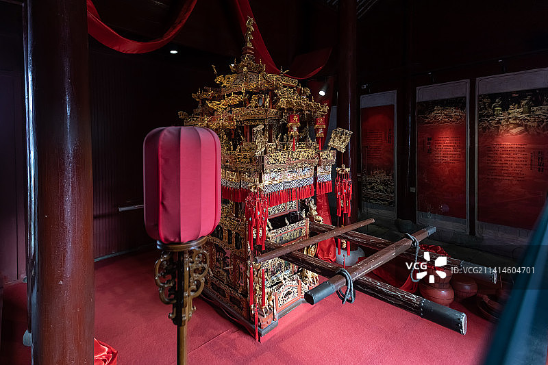 宁波天一阁馆藏万工桥八抬大轿图片素材
