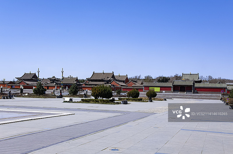 内蒙古锡林郭勒盟锡林浩特贝子庙中式古建筑图片素材