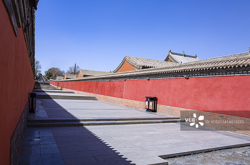 内蒙古锡林郭勒盟锡林浩特贝子庙中式古建筑图片素材