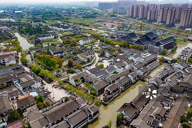 航拍上海闵行召稼楼古镇图片素材