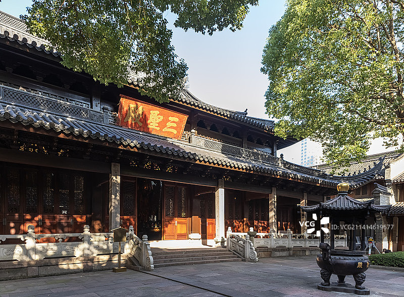 浙江宁波七塔寺三圣殿图片素材