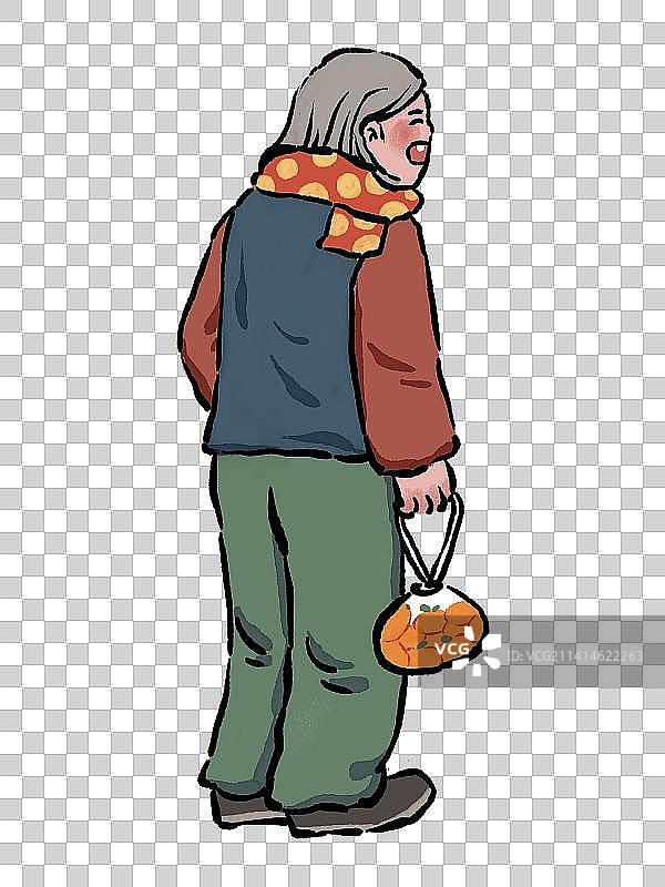 新年春节年货节日系列摊位购物人们老年人夫妻图片素材