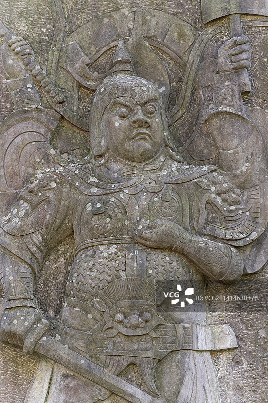 杭州灵隐寺飞来峰石刻图片素材