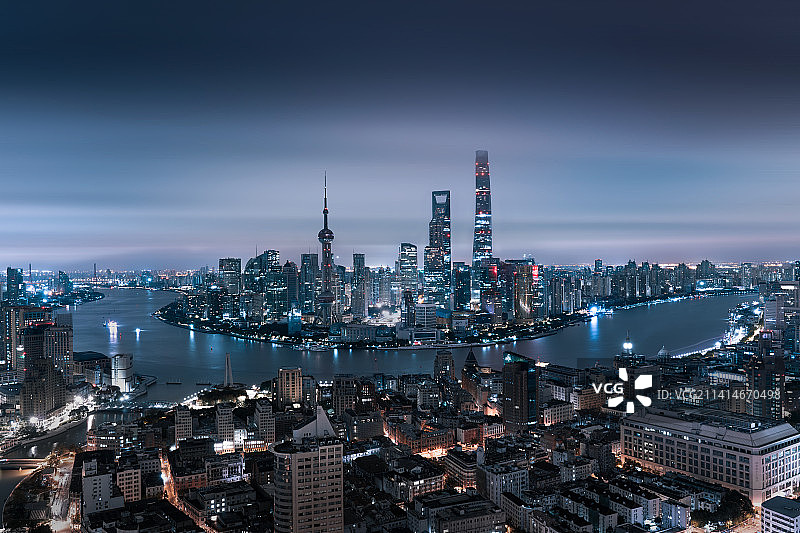 上海平流雾日出全景图片素材