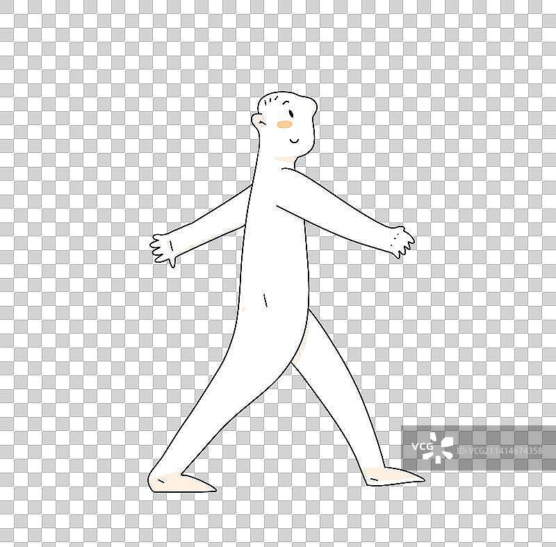 卡通手绘抽象外国漫画人物动作图片素材