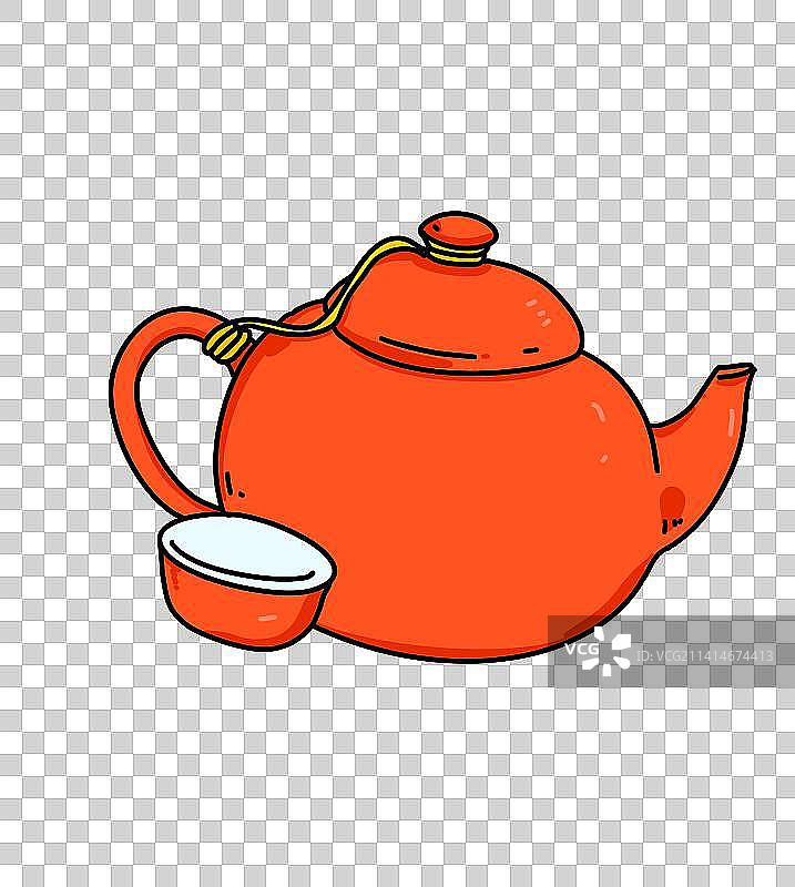 茉莉花茶卡通手绘抽象外国漫画人物动作图片素材