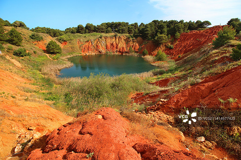 莱切奥特兰托湖光天色美景，意大利图片素材