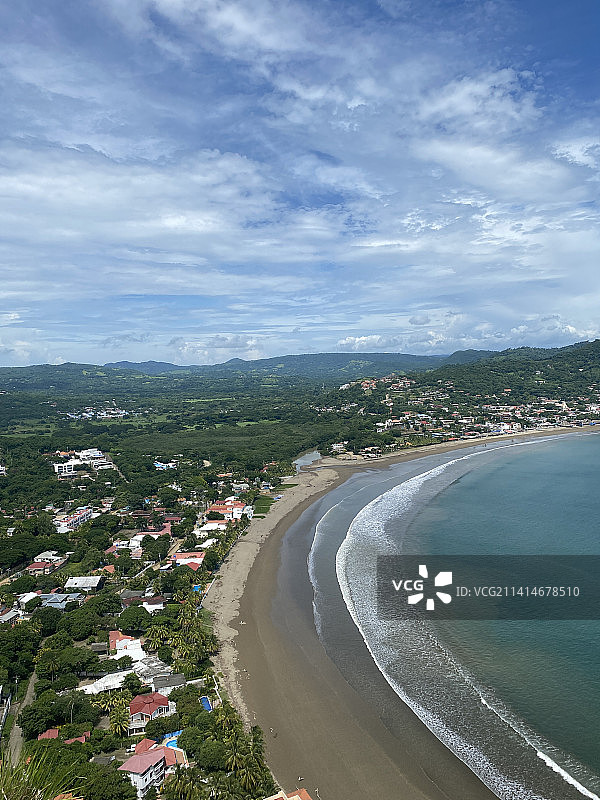 尼加拉瓜圣胡安德尔苏尔海滩高角度视图图片素材