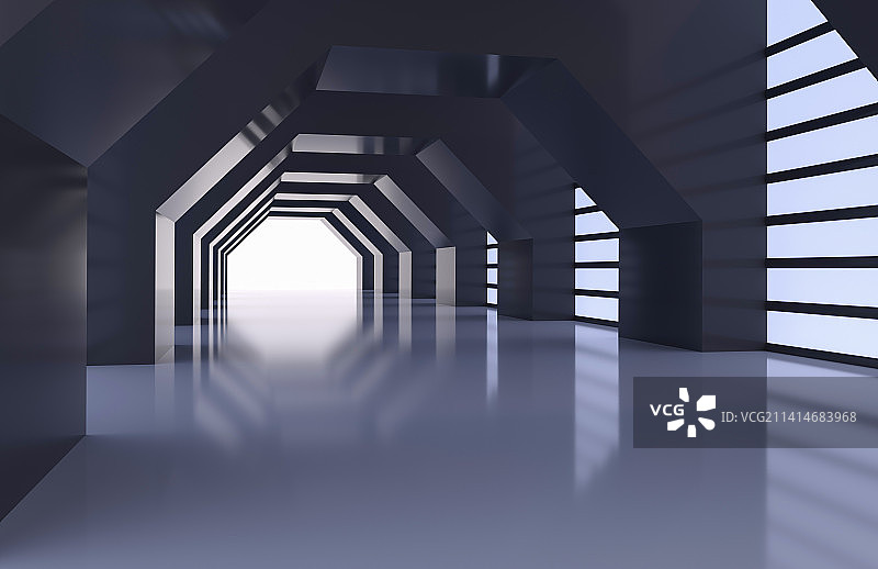三维金属通道图片素材