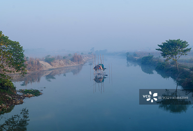 孟加拉国达卡湖泊的风景图片素材