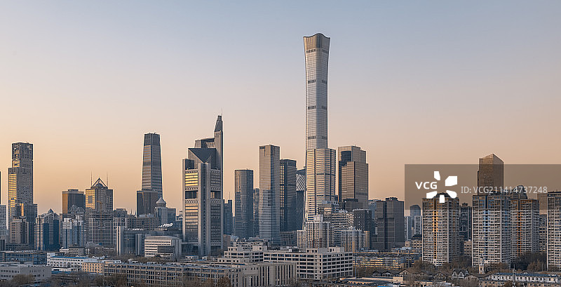 北京城市风光和科技概念，道路平台与广场图片素材