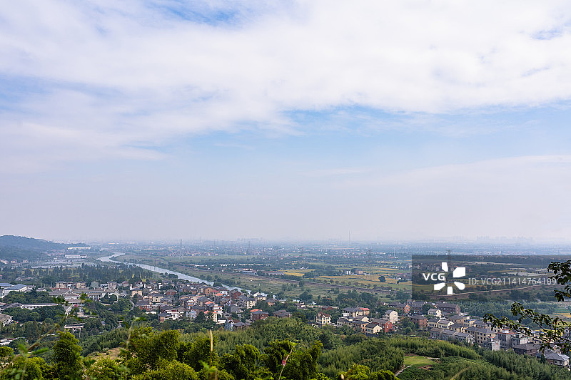 杭州余杭苕溪两岸风景图片素材