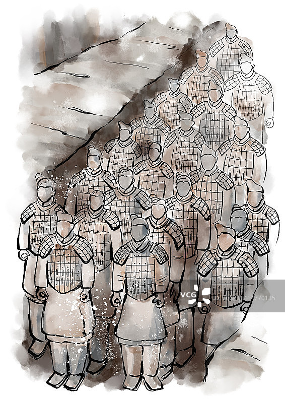 西安秦始皇陵兵马俑图片素材