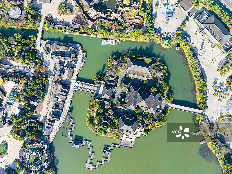 江苏省常州市春秋淹城遗址旅游区建筑风光图片素材