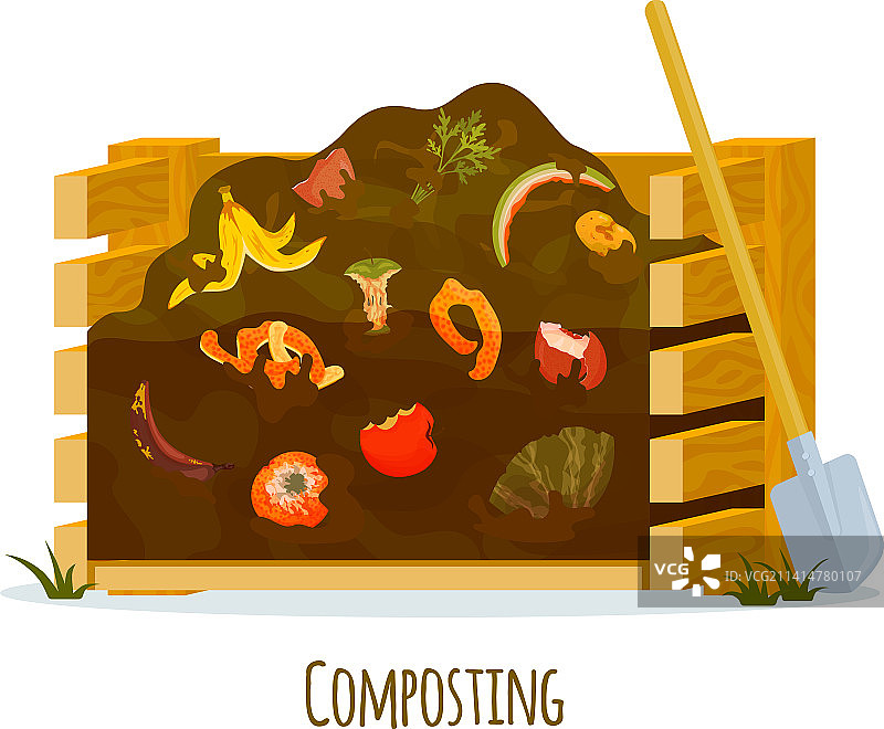堆肥扁平构图图片素材