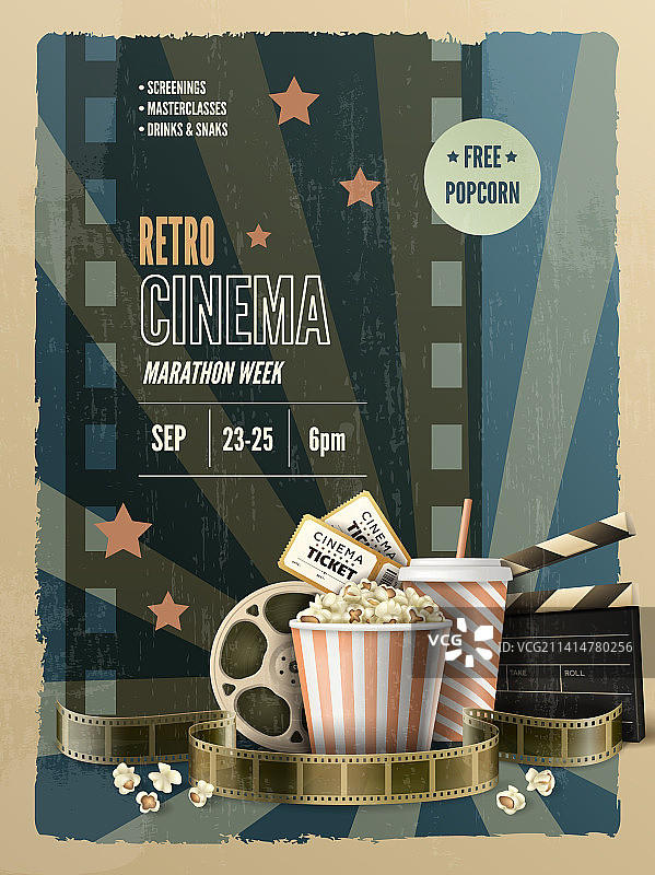 复古电影海报图片素材