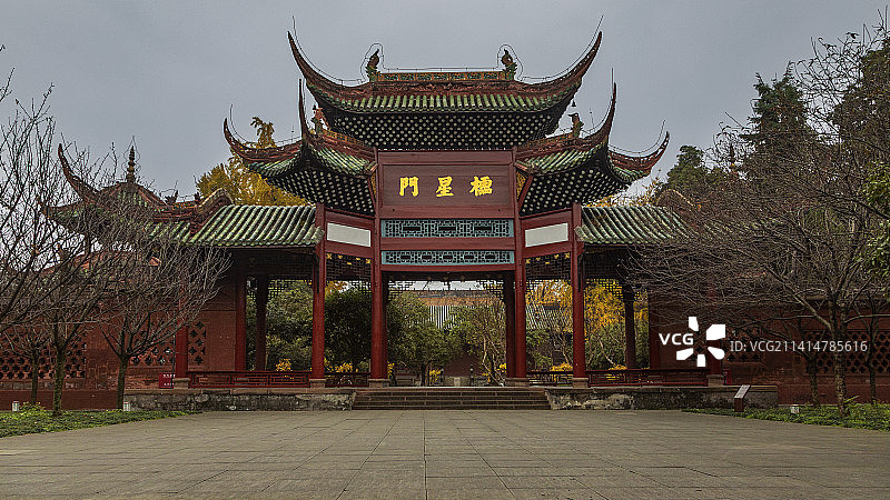 罨画池棂星门图片素材