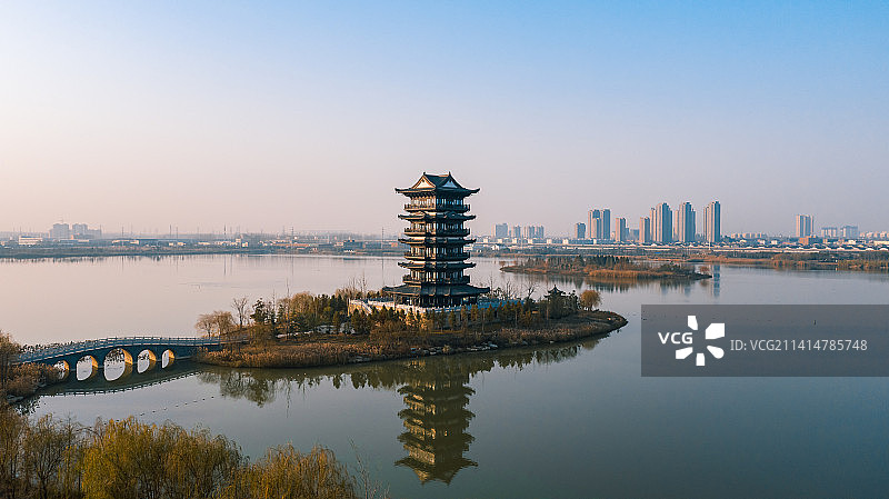 安徽濉溪乾隆湖风光图片素材