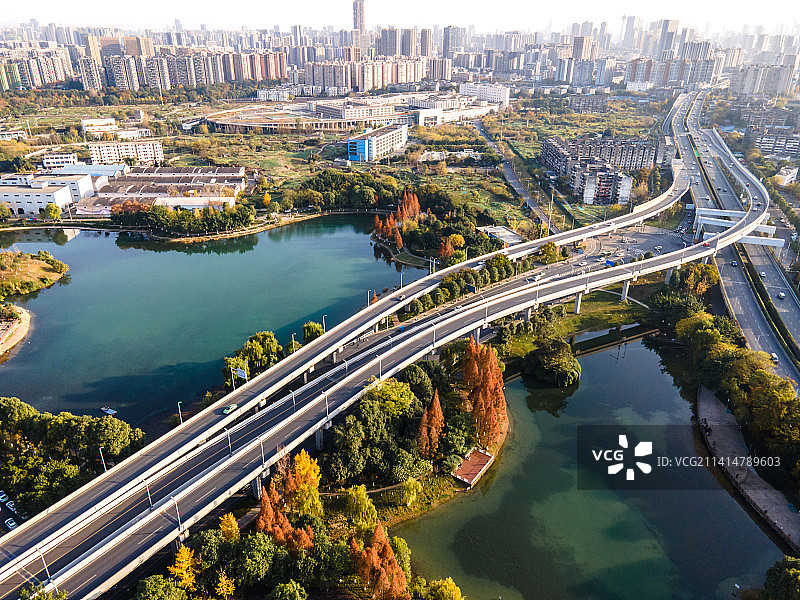 成都升仙湖公园冬日暖阳图片素材