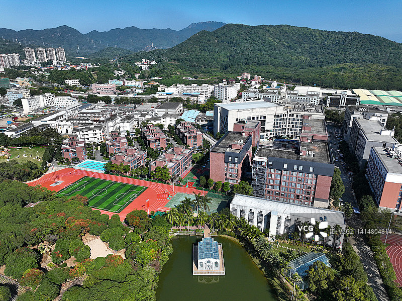 广东省深圳市大鹏新区玫瑰小镇航拍图片素材