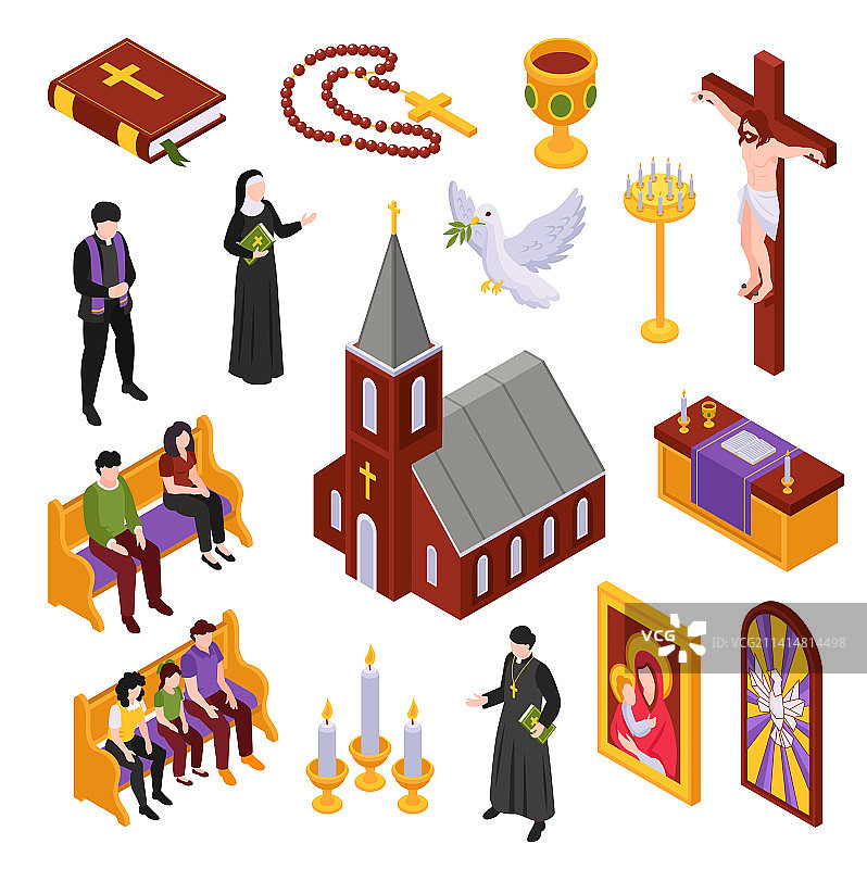基督教2.5D图案图片素材