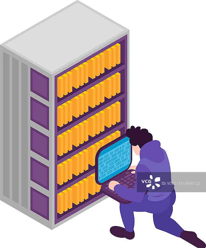 2.5D黑客概念图片素材