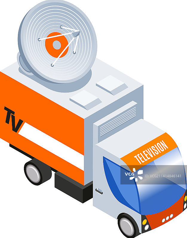 2.5D广播车图片素材