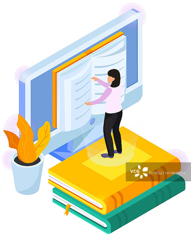 在线图书馆概念图片素材