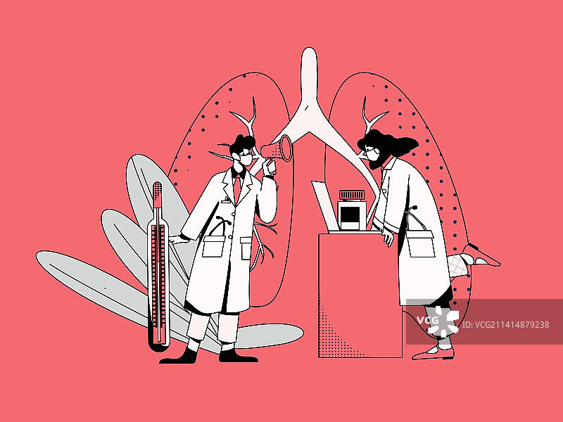 医生防疫抗疫扁平矢量概念运营插画图片素材