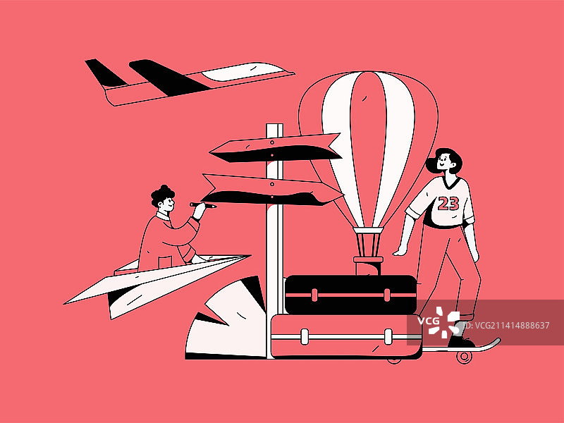 节假日旅游出行人物互联网背景矢量插画图片素材