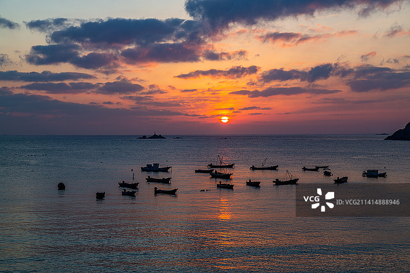 海湾日出图片素材