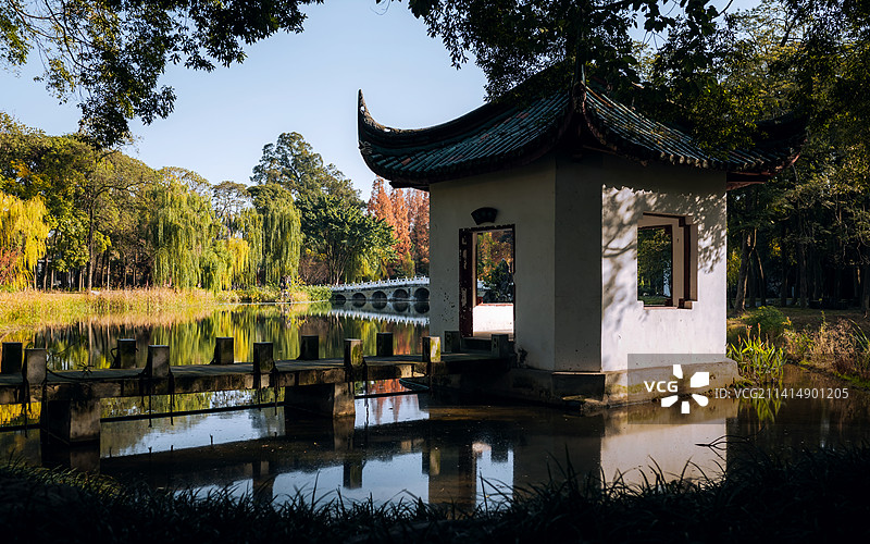 金牛宾馆观澜亭秋色图片素材