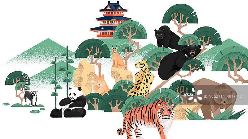 动物园里的动物系列图片素材