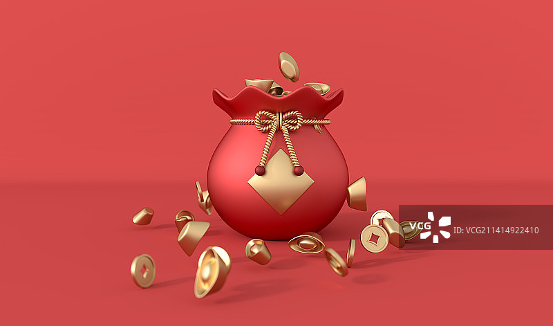 3D渲染的中国风概念插画图片素材