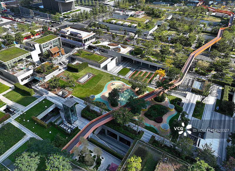 广东省深圳市南山区大疆天空之城万科云城航拍图片素材