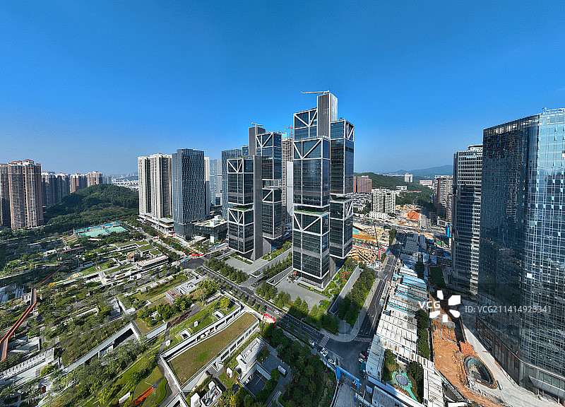 广东省深圳市南山区大疆天空之城万科云城航拍图片素材