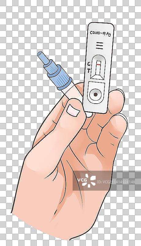 自测抗原试剂阴性图片素材