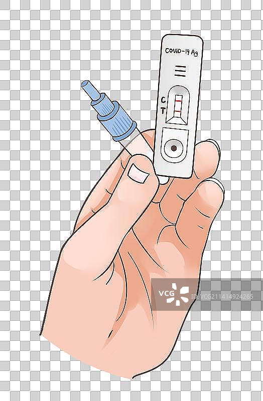 自测抗原试剂阳性图片素材