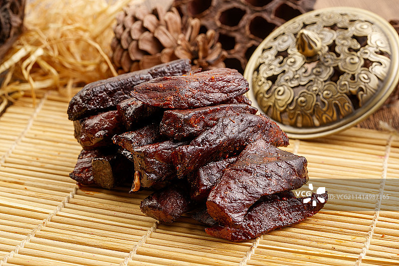 肉香四溢的的内蒙古特产牛肉干图片素材