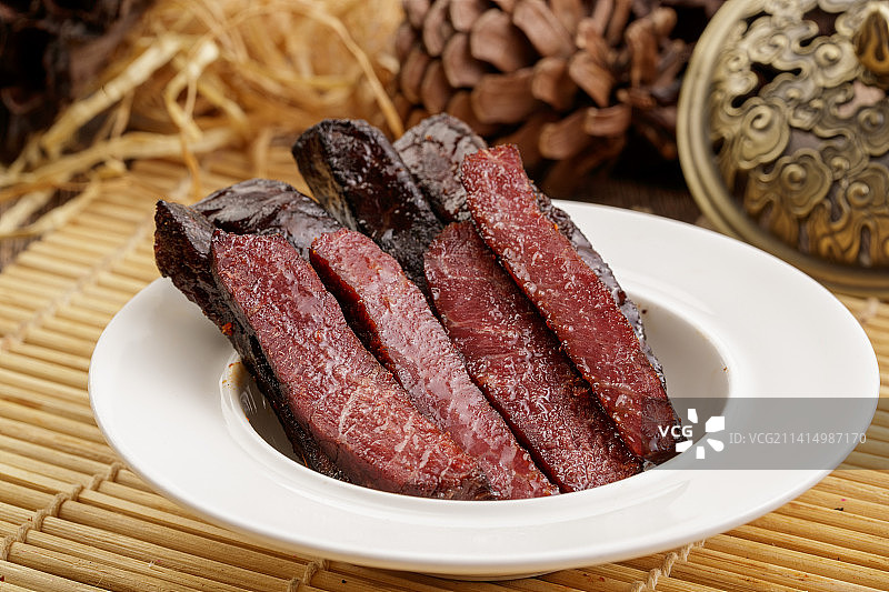 肉香四溢的的内蒙古特产牛肉干图片素材