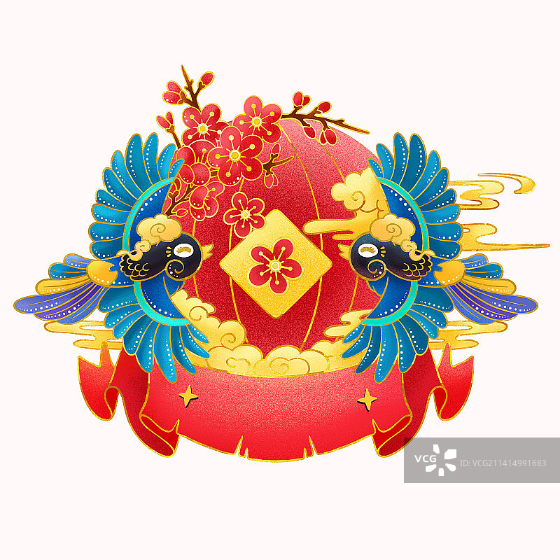 国潮系列之喜上眉梢图片素材