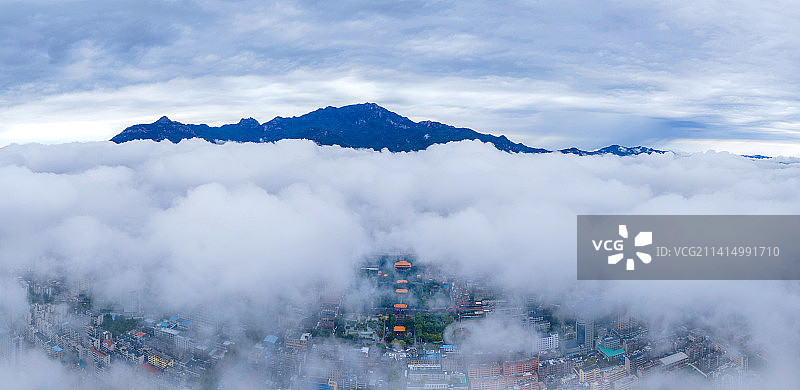 航拍岱庙图片素材