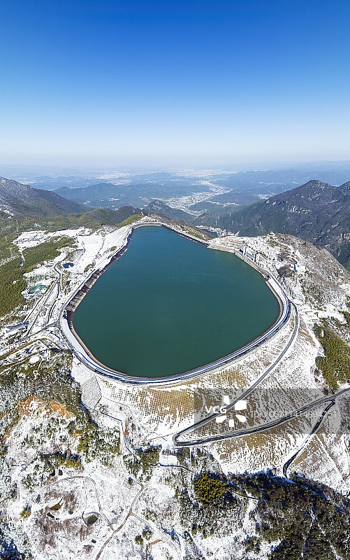 航拍浙江湖州安吉--江南天池图片素材