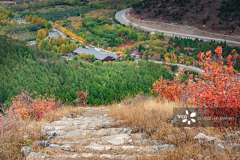 秋天北京顺义舞彩浅山国家登山步道图片素材