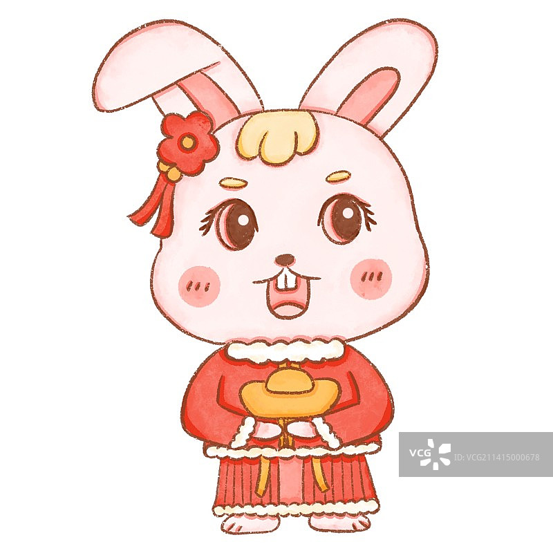招财兔仔 兔年吉祥物图片素材
