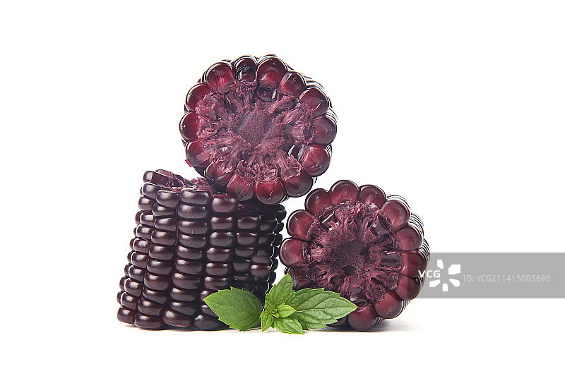 白底上的黑糯玉米图片素材