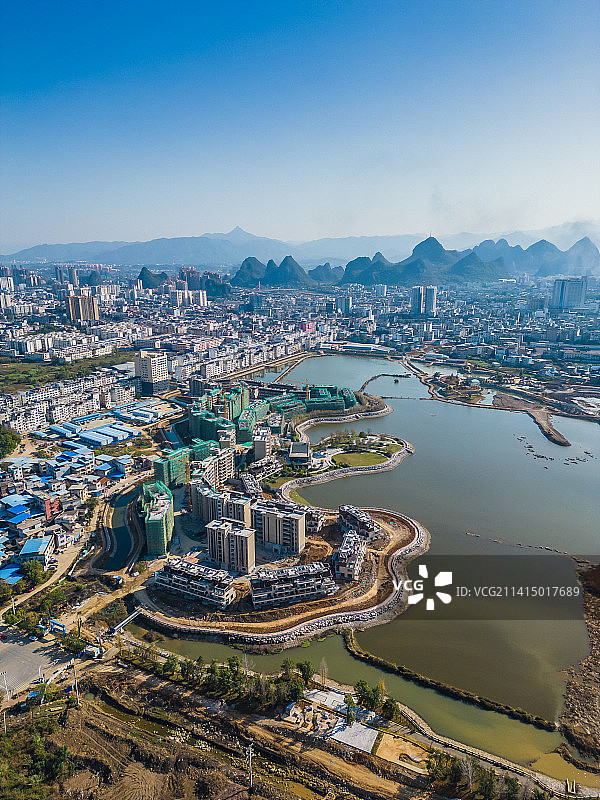 广西贺州永丰湖楼盘图片素材
