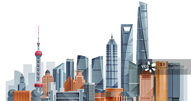 上海陆家嘴天际线-上海地标系列图片素材