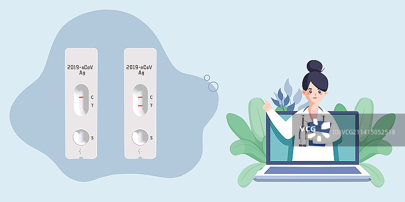 新冠自测抗原试剂解说横版4图片素材